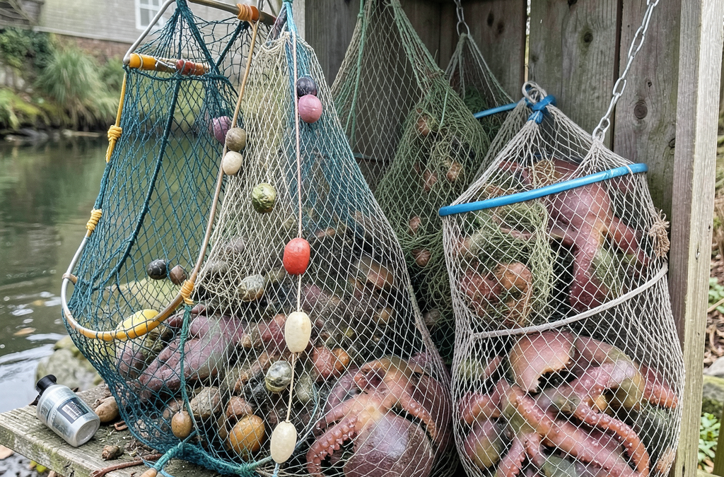 Guía completa para elegir el mejor casillero de pesca para capturar pulpos y crustáceos: consejos sobre flotadores, redes, cebos y mantenimiento