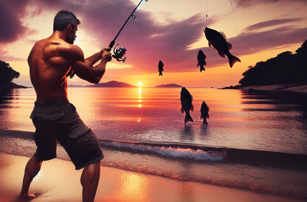 Cómo pescar doradas en playas profundas - pescador en acción